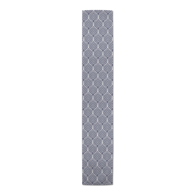 Anatolij Rectangle Polyester Table Runner, 90" x 16", Orange