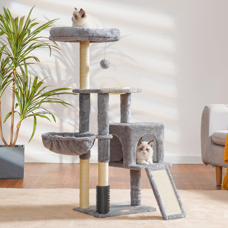 Arbre à chat 42,5 po H Elgin, H 7,09 po x l 12,6 po x L 17,32 po, Grey
