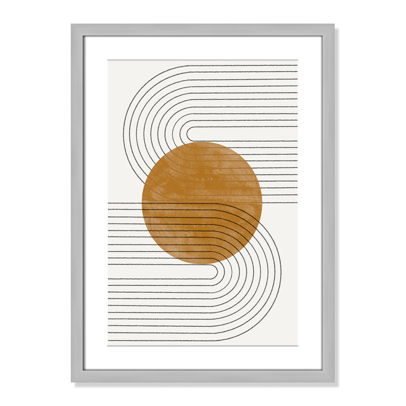 Échos courbés par Miuus Studio, Argent mat, L 17 po x H 23 po, Imprimé mat