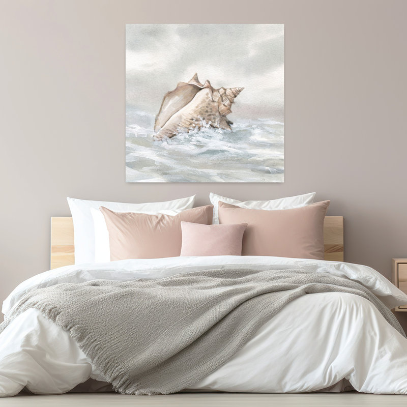 Washed Ashore III, art mural contemporain abstrait, H 32 po x l 32 po