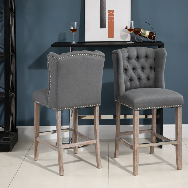 Tabouret de comptoir 26,8 po Herod, Gris foncé