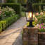 Lanterne extérieure pour l'extérieur - aluminium noir, résistante aux intempéries, câblée pour le jardin et la cour