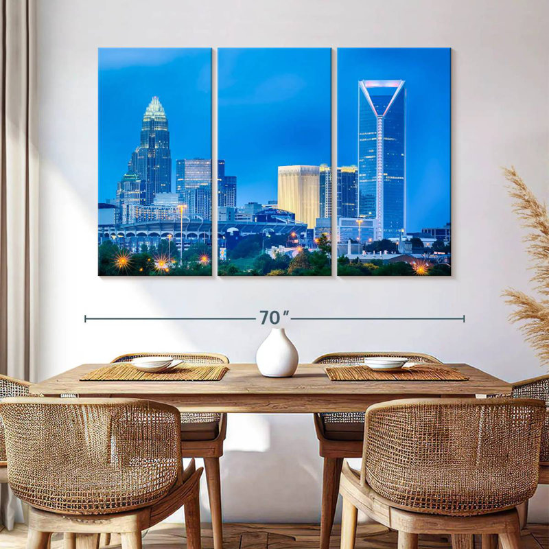 Rorry Charlotte City Skyline, 42" H x 65" W
