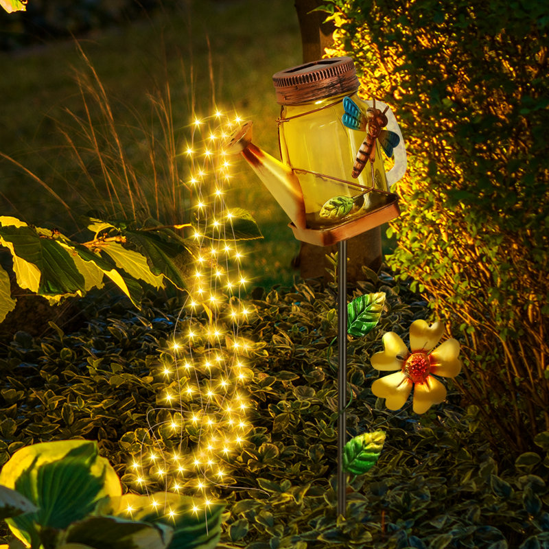 Gold Solar Powered Integrated LED Pathway Light