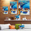 Reproduction d’art sur toile tendue fleurs d’oia village-29504917