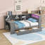 Lit de jour avec DEL, tablettes de rangement, tiroirs, bureau et station de charge-1815150378-1815150374