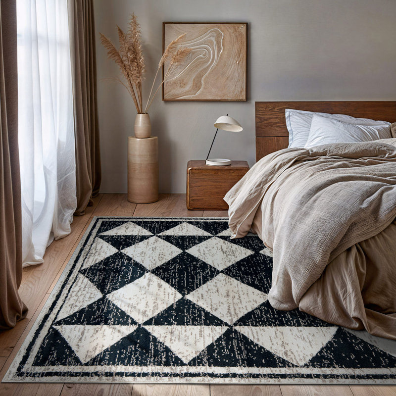 Geometric Bohemian Area Rug, Rectangle 7'10" x 10'