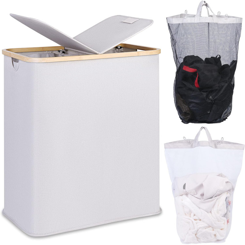 Laundry Hamper, Light Grey