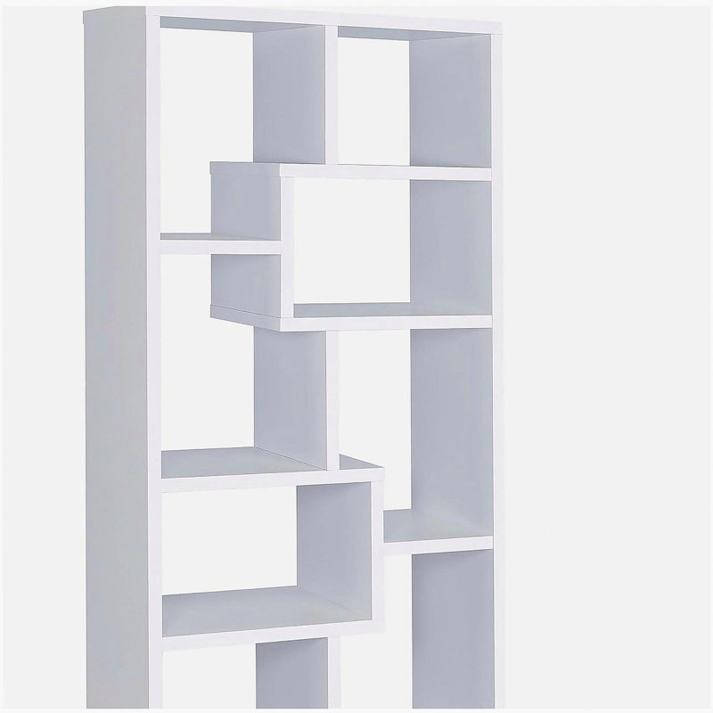 Bibliothèque géométrique blanche à huit niveaux