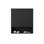 Armoire de rangement murale rayée TOIB de 26 po avec portes, tablette et compartiment de rangement ouvert au-dessus de la toilette pour salle de bain, cuisine, salle de lavage, couleur noire