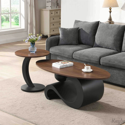 Ensemble de 2 tables basses gigognes, grandes 47,24 po, petites 19,69 po