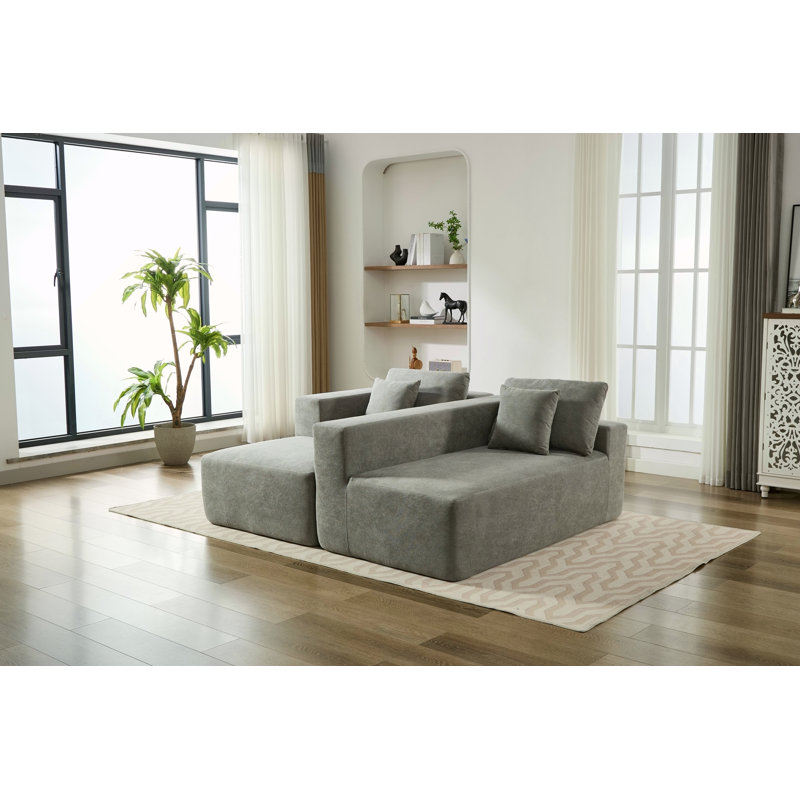 Canapé compressible en chenille, Gris