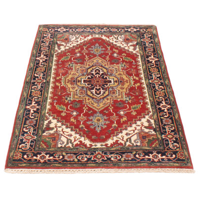 Tapis unique en cuivre foncé 3 pi 10 po x 5 pi 11 po