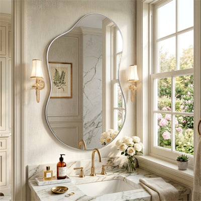 Cloud Shaped Metal Wall Mirror