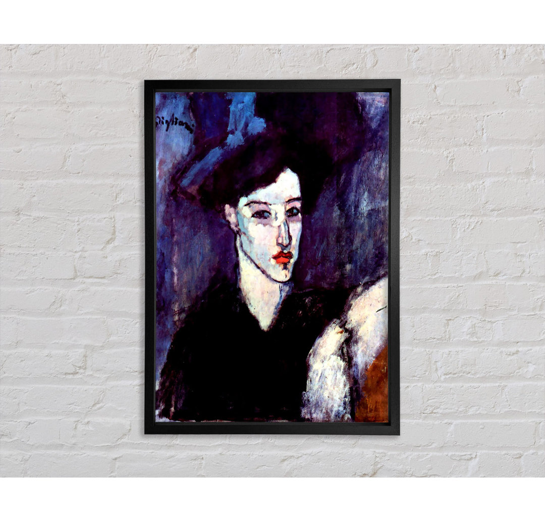 Die Jüdin von Amedeo Modigliani - Einzelbildrahmen Kunstdrucke auf Leinwand