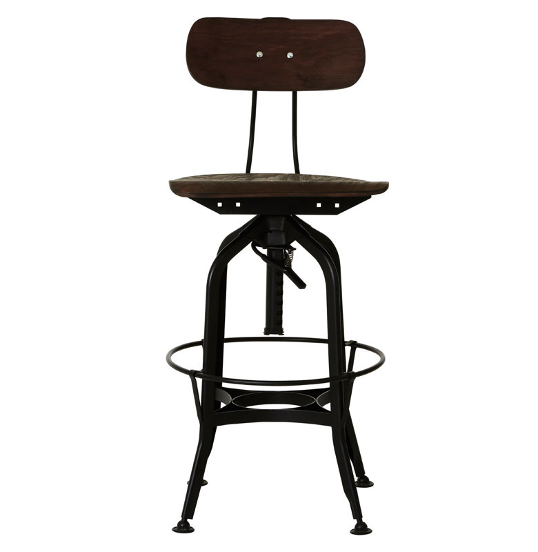 Shawmut Adjustable Height Counter Stool with Metal Frame