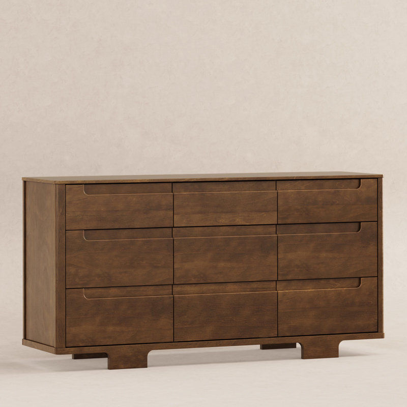 Yuzu 9-Drawer Dresser, Assembled, Natural Walnut