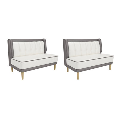 Banc rembourré en similicuir Nordic Modern