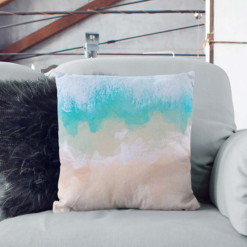 Abstract Square Cushion, 40 x 40 cm, Stone