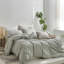 Ensemble de housse de couette à rayures 100% coton lavé MooMee-105229478-118026350