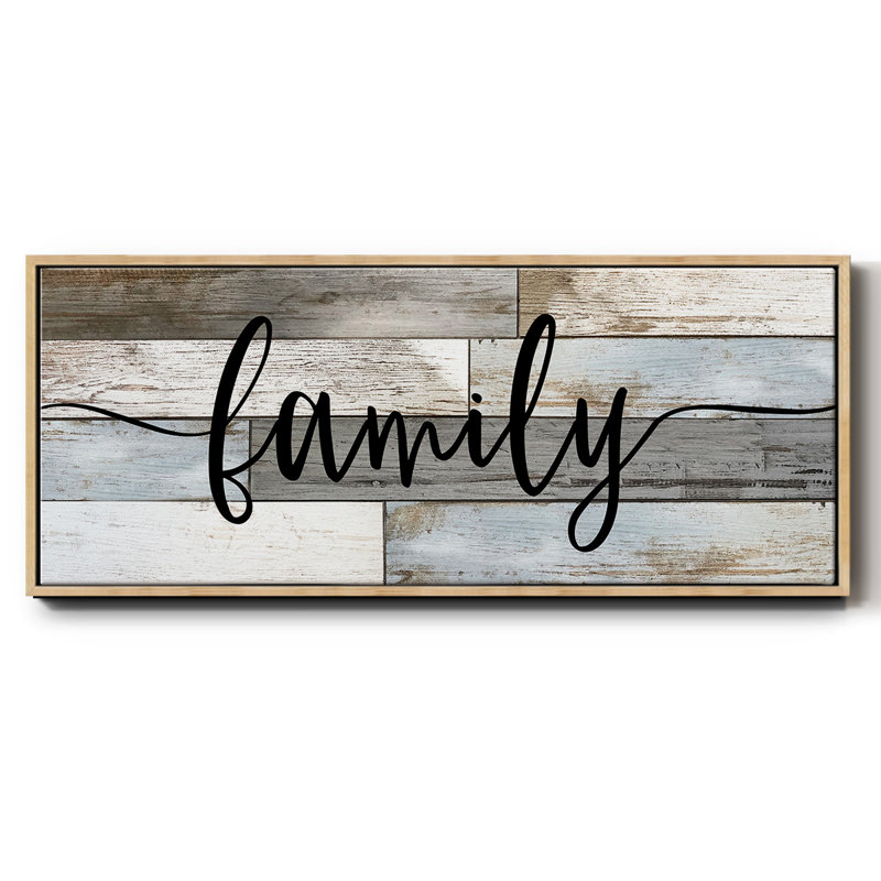 Famille - toile encadrée, H 8 po x l 20 po