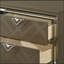 Table de chevet finition champagne foncé