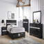 Mobilier de chambre à coucher en bois massif de luxe moderne 1 pièce Glam
