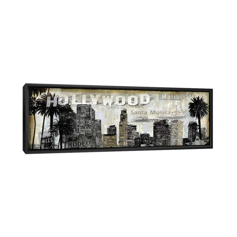«L.A. «Perspectives», impression sur toile, H 20 po x l 60 po x P 1,5 po, Toile encadrée noire