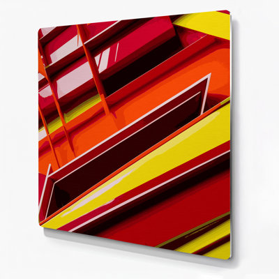 Hard Edge 27 Red Metal Wall Art