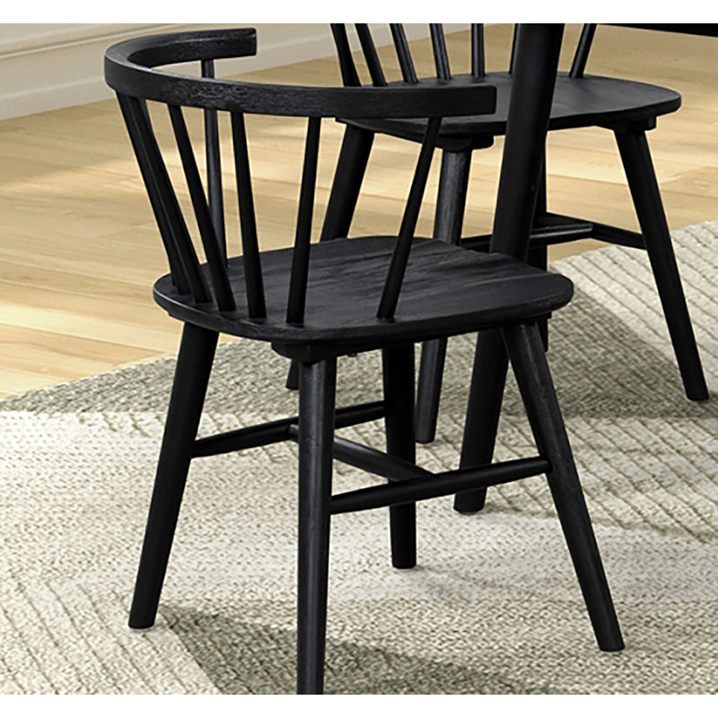 Chaise d'appoint Yaiza (ensemble de 2), Noir, noir, noir, noir