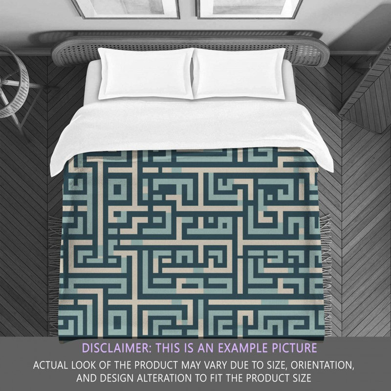 Mandala Comforter, Queen Comforter, Blue/Green