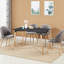 Heavener Modern Velvet Dining Chairs - Ergonomic Upholstered Curved Back with Solid Wooden Legs - Side Chair for Kitchen Living Room Dining Room-412036899-482633782