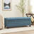 Rhya Storage Ottoman Bench, Soft Blue Fabric, Black Wood, 50 Inch-121481576