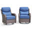Chaises à bascule pivotantes en osier pour l'extérieur avec coussins de 6 po Deb-754742242-754742243