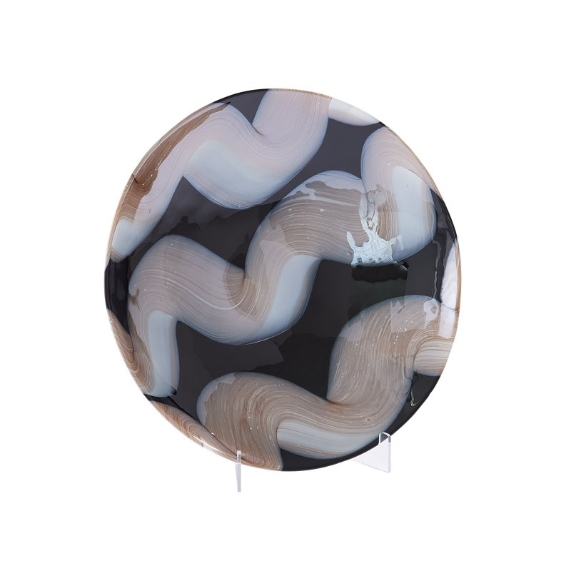 Swoon Glass Abstract Charger