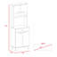 Armoire élégante à deux portes - H 66,81 po x l 14,21 po x P 23,91 po-94239263