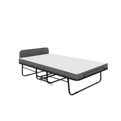 Vito Full Folding Bed with Mattress 47" x 79" Portable Roll Away Guest Bed for Adults, Space Saving Fold Up Bed for Easy Storage