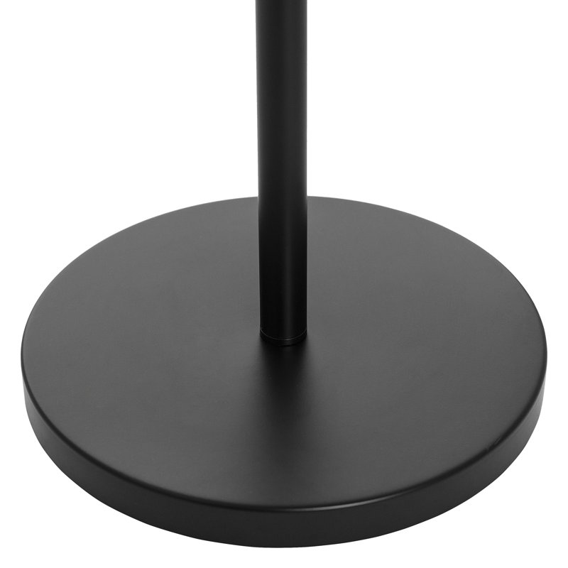 Lampe sur pied 71 lumières en métal peint noir 71 po avec abat-jour noir et doré Chezaray