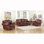 Vranduk 3 Piece Top Grain Leather Standard Living Room Set