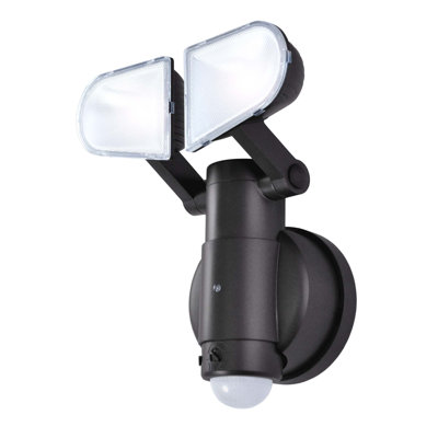 Kalgoorlie 2 - Head LED Battery Powered Outdoor Security Spotlight with Motion Sensor