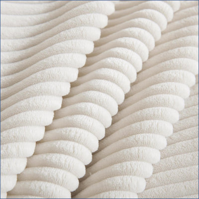 Canapé modulaire, canapé en L en velours côtelé avec repose-pieds de rangement et amp; 3 coussins pour le salon | Beige | Velours côtelé