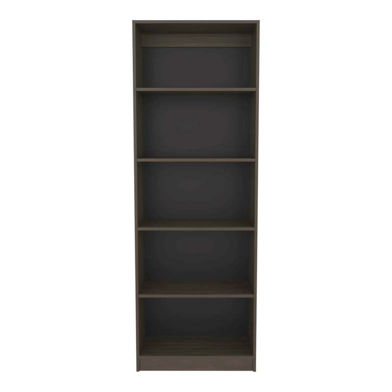 4 Shelves Bookcase Kronos, Open Storage, Stained Walnut