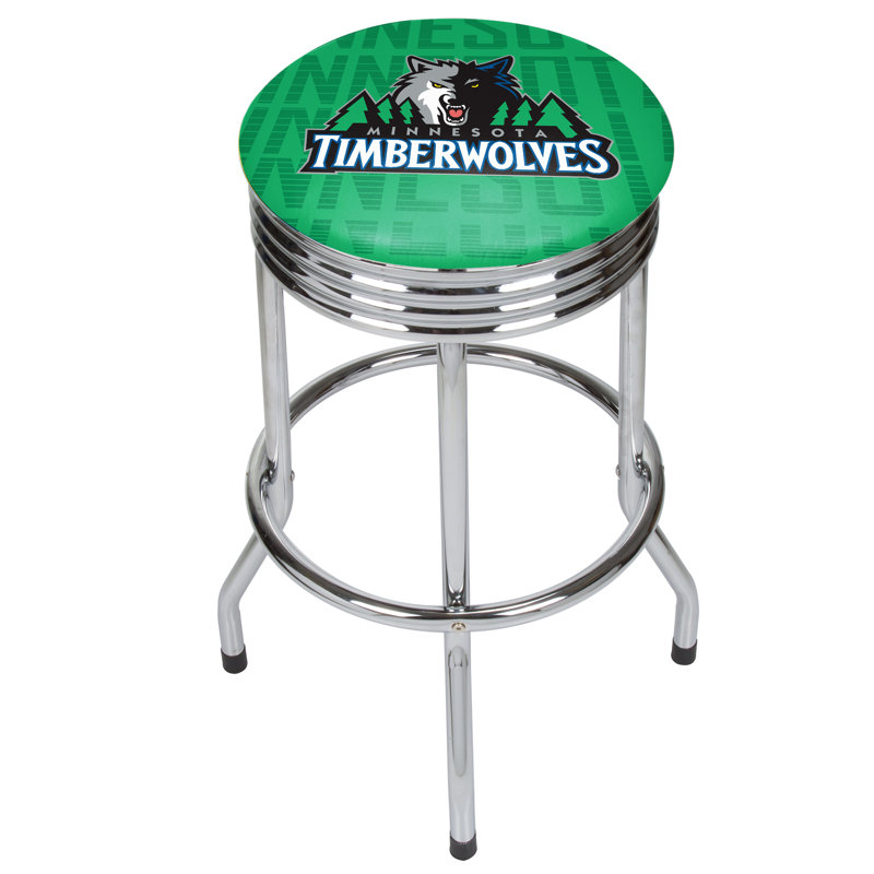 Tabouret de bar rotatif 29 po NBA, Minnesota Timberwolves, Chrome