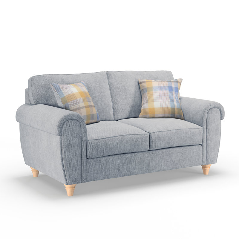 Vivo 2 Seater Round Arm Sofa, Blue