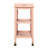 3-Tier Bar Cart on Casters with Removable Scalloped Tray