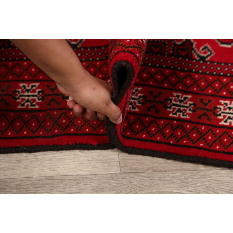 One-of-a-Kind 4'5" X 6'2" New Age Wool Area Rug in Red