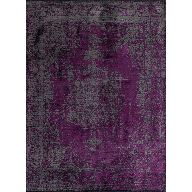 Tapis oriental gris / violet Rapture, Rectangle 7 pi 10 po x 11 pi 2 po