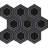 Perpetuo 8" x 9" Glazed Porcelain Hexagon Decorative Accent Wall Tile-71440870