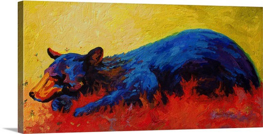 «Bugged Bear» par Marion Rose - reproduction d'art, H 15 po x l 30 po x P 1,5 po, Toile tendue