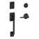 Century Handleset with Single Cylinder Deadbolt and Latitude Door Lever and Rosette